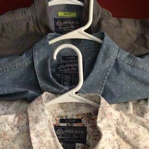 Mens button down long sleeve collared shirt bundle